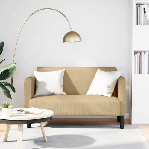 vidaXL Loveseat bank 109 cm corduroy stof lichtgroen grijs, Huis en Inrichting, Zetels | Zetels, Nieuw, Verzenden