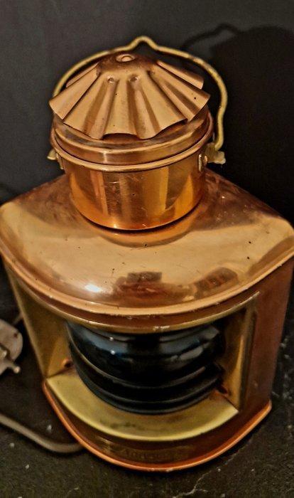 Navigation lamp - Koper, Glas, Messing, Antiek en Kunst, Curiosa en Brocante
