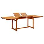 vidaXL Tuintafel (160-240)x100x75 cm massief acaciahout, Verzenden, Nieuw