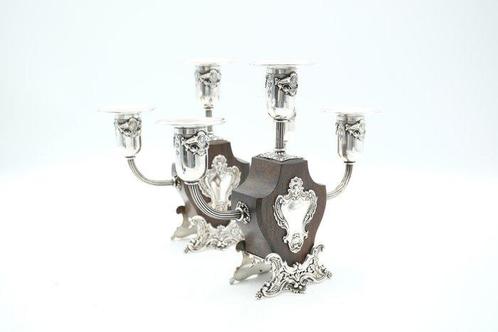 Candélabre - Argent 833 - Paire de candélabres, Antiek en Kunst, Antiek | Zilver en Goud