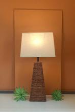 Lampe - Style Bohême Chic - Naturel - Rotin, Textile