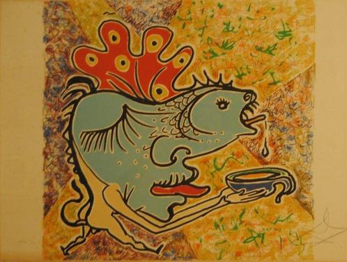 Salvador Dali (1904-1989) - Il Pesce - The fish (Le jungle, Antiek en Kunst, Kunst | Schilderijen | Klassiek