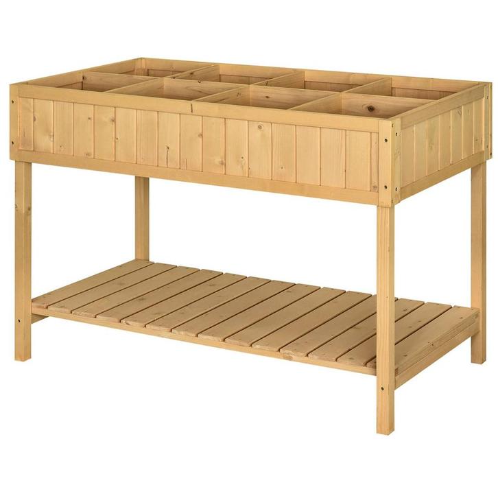 Plantentafel -- Verhoogd bloembed - Kweektafel - Natuurhout, Tuin en Terras, Bloembakken en Plantenbakken, Nieuw, Ophalen of Verzenden