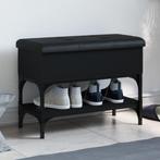 vidaXL Schoenenbank 62x32x45 cm bewerkt hout zwart, Verzenden, Nieuw