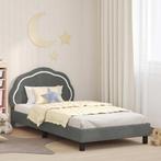 vidaXL Kinderen bedframe met hoofdboard Donkergrijs 80 x 200, Huis en Inrichting, Slaapkamer | Bedden, Verzenden, Nieuw