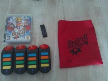 Buzz! Quiz TV + 4 wireless buzz controllers beschikbaar voor biedingen