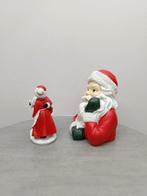 Kerstbeeldje (2) - Hars - SantaMrs Claus + Santa-buste, Diversen, Kerst, Nieuw