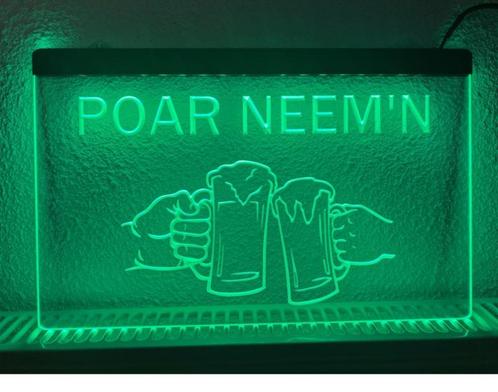 Poar neemn bier neon bord lamp verlichting reclame lichtbak, Huis en Inrichting, Lampen | Overige, Nieuw, Verzenden