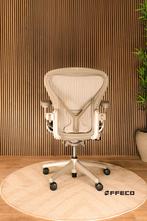 Herman Miller Aeron - Kleur Wit - 5 Jaar Garantie, Huis en Inrichting, Bureaustoelen, Verzenden, Wit, Zo goed als nieuw, Bureaustoel