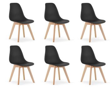 Eetkamerstoelen KITO - set van 6 eettafel stoelen - zwart beschikbaar voor biedingen