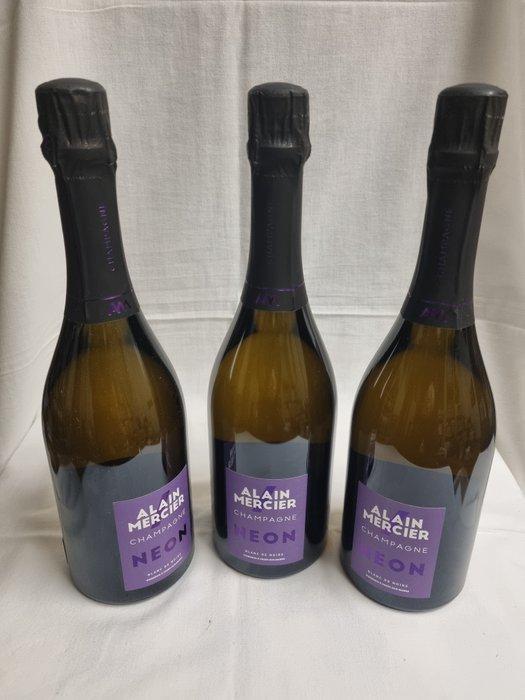 Alain Mercier, Néon - Champagne - 3 Flessen (0.75 liter), Verzamelen, Wijnen