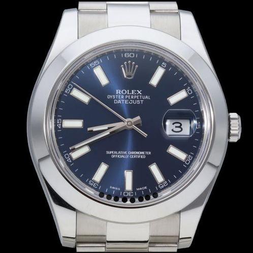 Rolex Datejust 41 116300 uit 2016, Handtassen en Accessoires, Horloges | Heren, Verzenden