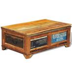 vidaXL Salontafel met opbergruimte vintage stijl gerecycled, Huis en Inrichting, Tafels | Salontafels, Verzenden, Nieuw