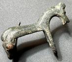 Oud-Romeins Brons Zoomorfe broche in de vorm van een paard,, Antiek en Kunst