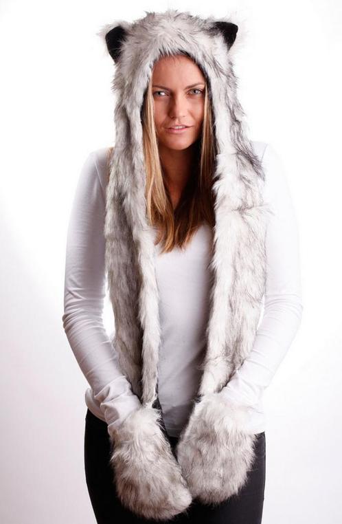Hood Grijze Wolf Muts met Sjaal Wanten en Oortjes Faux Fur G, Vêtements | Femmes, Chapeaux & Casquettes, Enlèvement ou Envoi