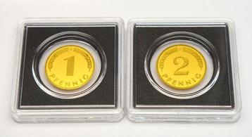 Duitsland. 2024 1/1000 Oz, .999 gold DDR 1 + 2 Pfennig (2 beschikbaar voor biedingen
