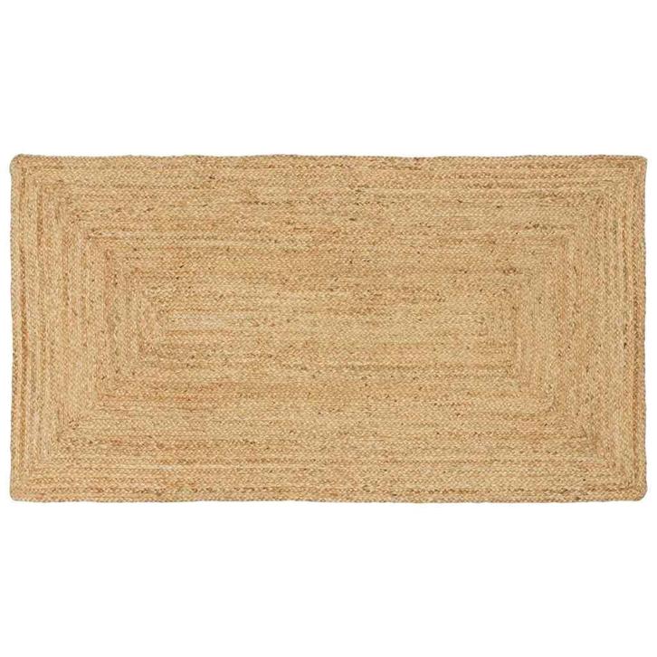 vidaXL Tapijt Beige 100 x 200 cm Jute, Huis en Inrichting, Stoffering | Tapijten en Vloerkleden, Nieuw, Verzenden