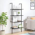 vidaXL Ladderrek met 4 schappen 64x35x152,5 cm zwart, Huis en Inrichting, Verzenden, Nieuw
