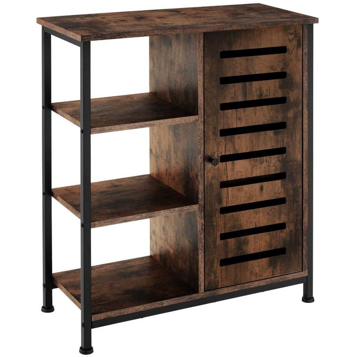 tectake Wandkast 71x32x82cm - Industrieel hout donker, rusti, Tuin en Terras, Bloembakken en Plantenbakken, Verzenden