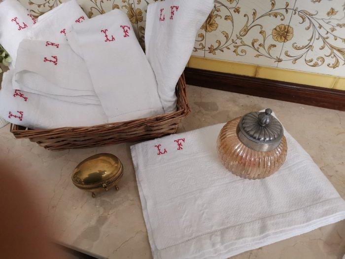 Exquisite French Napoleon III Pattern-Woven Cotton/Linen, Antiek en Kunst, Curiosa en Brocante