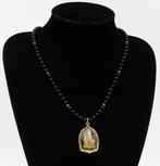 obsidiaan - boeddhistische halsketting - reliekhouder - God