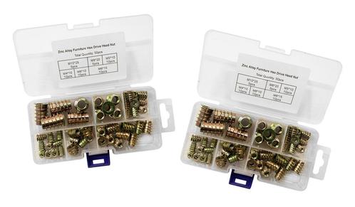 Set van 100 gemixte rampamoeren (inschroefmoeren, M4-M10 mm, Doe-het-zelf en Bouw, Gereedschap | Overige machines, Nieuw, Verzenden