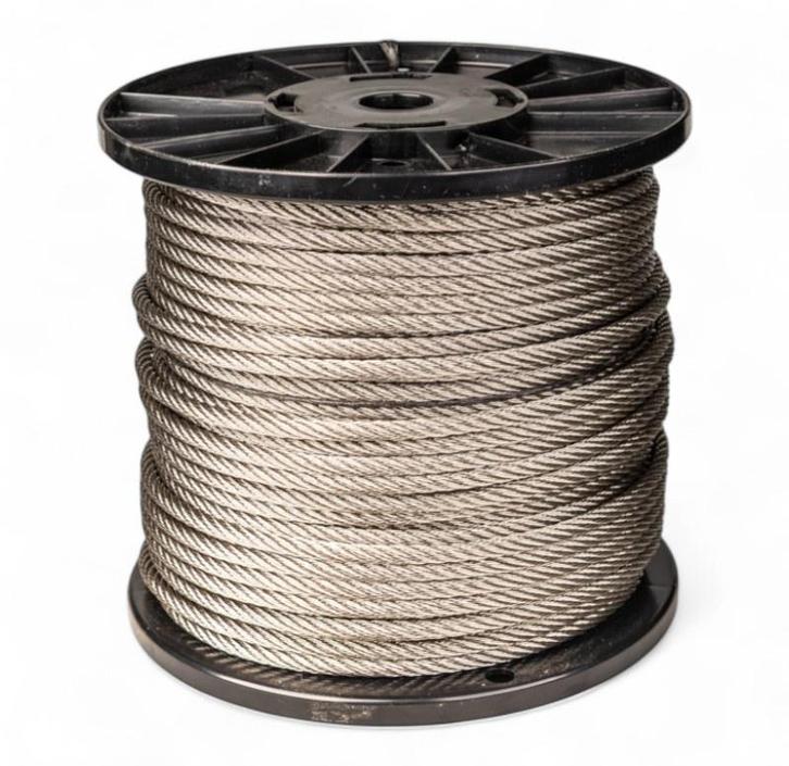 roestvaststaal Staalkabel 6 mm 100 meter roestvrijstaal, Tuin en Terras, Overige Tuin en Terras, Verzenden