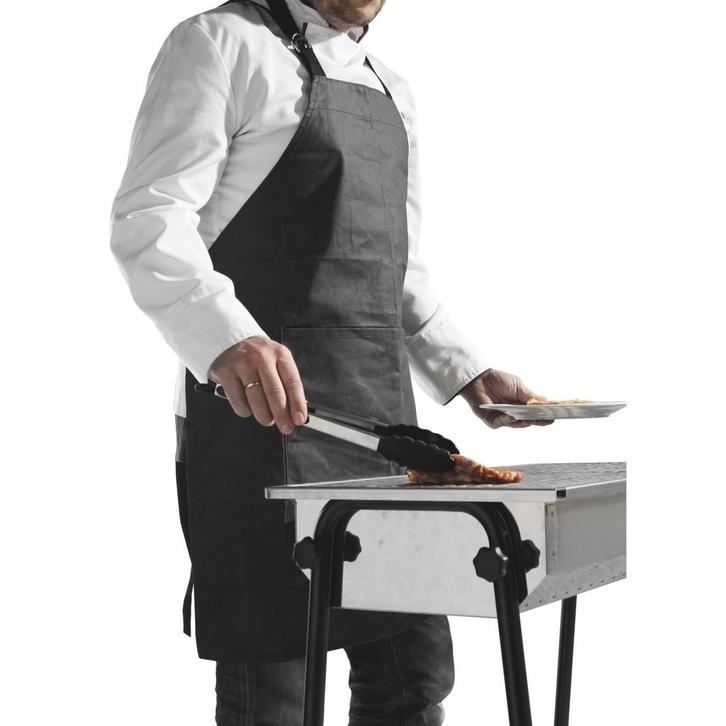 Barbecue Schort | Grijs | Canvas (Vlamvertragend) |, Articles professionnels, Horeca | Équipement de cuisine, Envoi