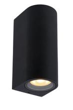 Lucide ZARO - Wandspot Buiten 2xGU10 IP44 Zwart, Tuin en Terras, Verzenden, Nieuw, Aluminium, Netvoeding