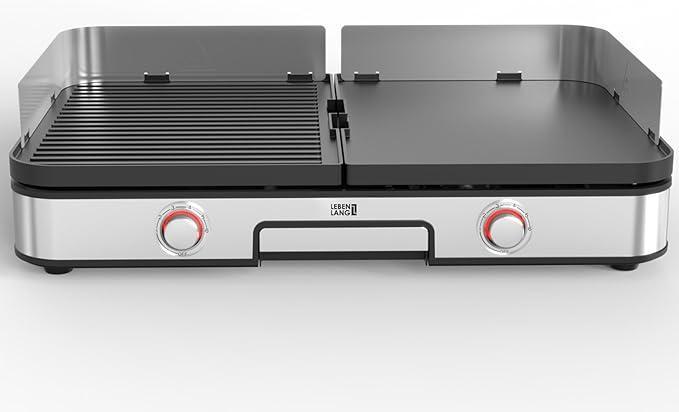 2dekans | LEBENLANG Elektrische Tafelgrill - 2400W -, Tuin en Terras, Elektrische barbecues, Ophalen of Verzenden