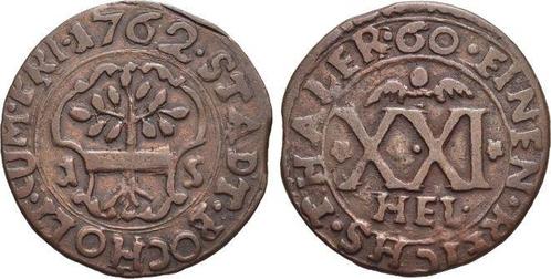 Cu-21 Heller 1762 Bocholt-stadt, Postzegels en Munten, Munten | Europa | Niet-Euromunten, België, Verzenden