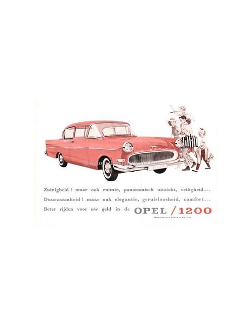 1959 OPEL 1200 LEAFLET NEDERLANDS, Livres, Autos | Brochures & Magazines