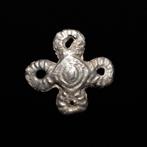 Viking periode wit brons Cross pendant - 37 mm  (Zonder
