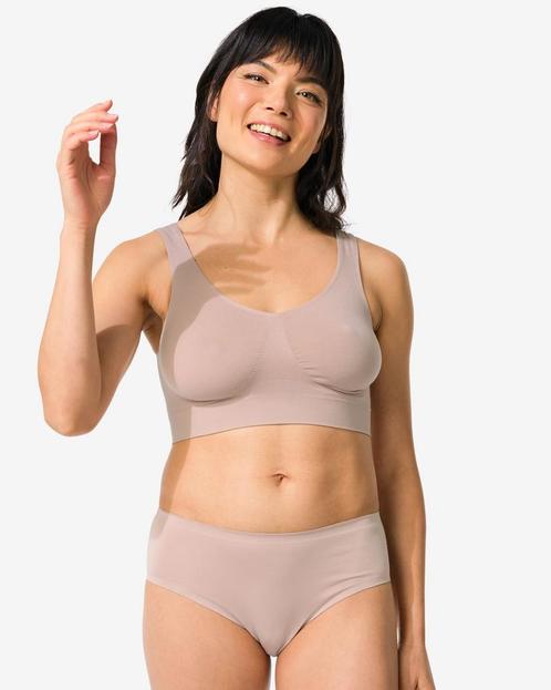 HEMA Dameshipster Second Skin Micro Beige, Kleding | Dames, Ondergoed en Lingerie, Ophalen of Verzenden
