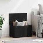 vidaXL Opbergdoos met Deksel Zwart Eiken 60x35x35 cm, Verzenden, Nieuw