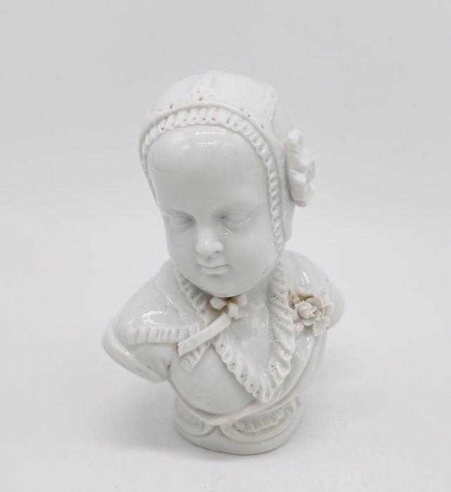 Fürstenberg - Buste, 18th century child’s bust - 10 cm -, Antiek en Kunst, Antiek | Glaswerk en Kristal