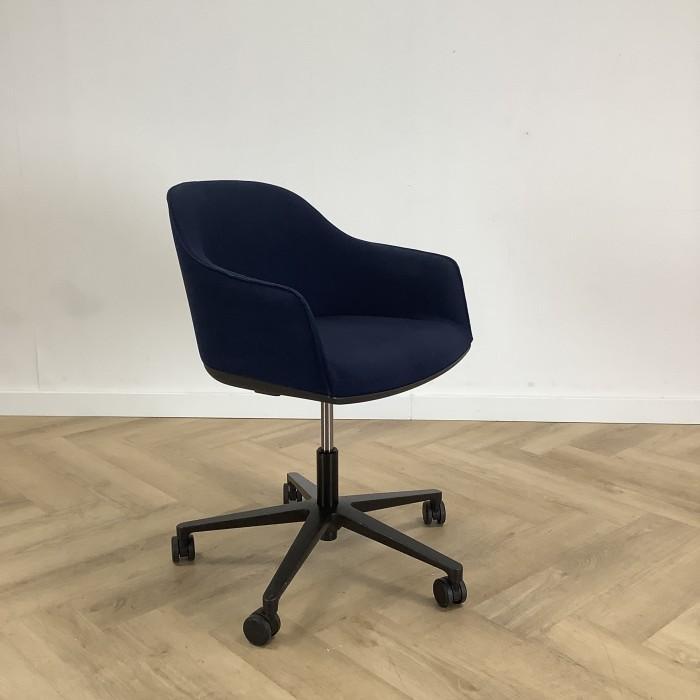 Vitra Softshell Ronan & Ernan Bouroullec vergaderstoel,, Huis en Inrichting, Stoelen, Blauw, Gebruikt, Eén