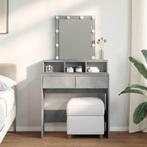 vidaXL Kaptafel met LED 80x41x144,5 cm betongrijs, Verzenden, Nieuw