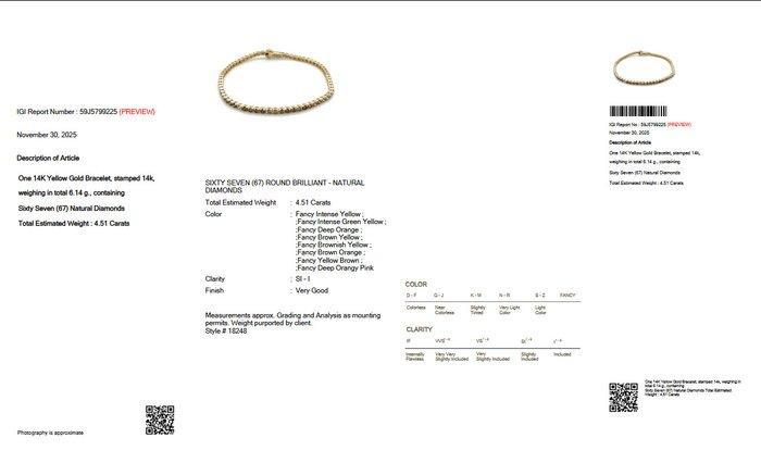 Zonder minimumprijs - Armband - 14 karaat Geel goud -, Bijoux, Sacs & Beauté, Bracelets