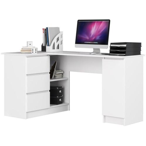 Hoekbureau B20 3 lades wit Wit (Kantoor), Huis en Inrichting, Bureaus, Nieuw, Verzenden