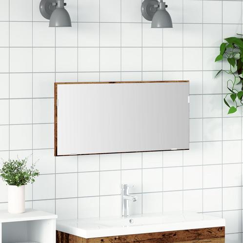 vidaXL Badkamerspiegelkast met LED-verlichting Oude Hout, Huis en Inrichting, Tafels | Kaptafels, Nieuw, Verzenden