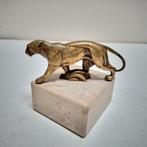 sculptuur, Panthère - 9 cm - Brons, Marmer - 1930, Antiek en Kunst