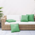 vidaXL Bankkussens 4 st 40x40 cm stof groen, Huis en Inrichting, Verzenden, Nieuw