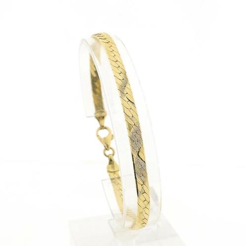 Gouden armband met print; Midas | 20 cm (unisex, subtiel), Bijoux, Sacs & Beauté, Bracelets, Enlèvement ou Envoi