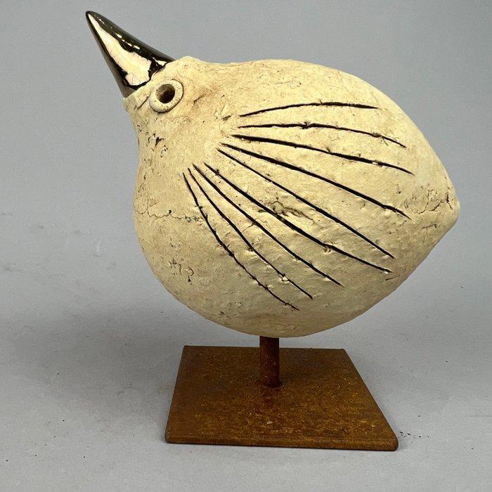 Ewa Budzowska - Sculpture, No reserve- The bird - decorated, Antiek en Kunst, Kunst | Designobjecten