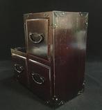 Japanese Vintage Wooden Steps Storage box - Doos - Hout, Antiek en Kunst