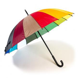 Paraplu | Ø 52.5 cm (Krom handvat, Regenboog), Bijoux, Sacs & Beauté, Parapluies, Envoi