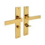 Lusso geveerd op schild wc 63/8 messing PVD - deurbeslag..., Ophalen of Verzenden, Nieuw, IJzer, Klink of Kruk