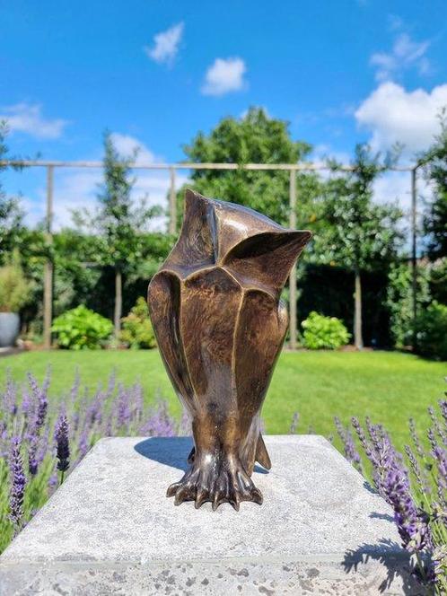Statuette, gestilleerde uil - 26 cm - Bronze, Antiek en Kunst, Kunst | Designobjecten