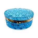 Baccarat - Sieradendoos - Kristal, Messing - 1940s - Blue